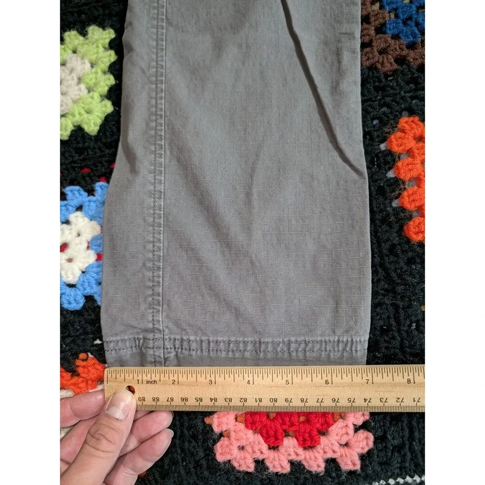 Eddie Bauer Pant Women's 10 Gray Cotton Cargo Straight Workwear Utility Tactical